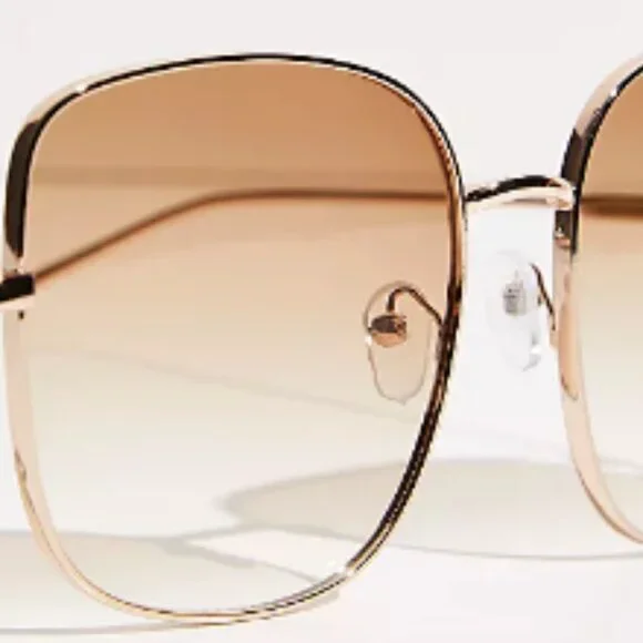 Free people Mellow Metal Square Sunglasses NWT - Picture 2 of 3